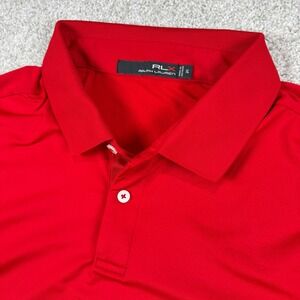 RLX Ralph Lauren Polo Shirt Mens XL Red Performance Short Sleeve Golf Top